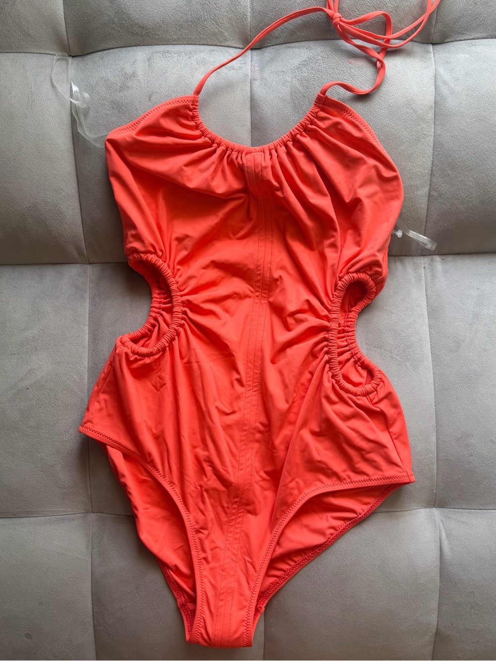 Ulla Johnson Coral One-Piece Swimsuit with Halter Detail